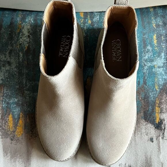 Crown Vintage Karina Leather Ankle Boots NWOT - Picture 9 of 9